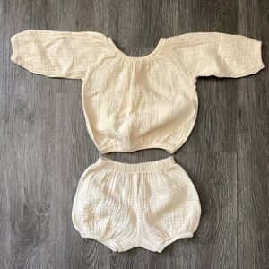 Girls Muslin Top and Shorts Size 12-18 M